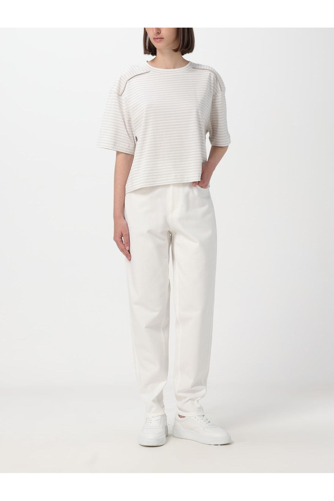 Women's Light Beige Boxy Shirt