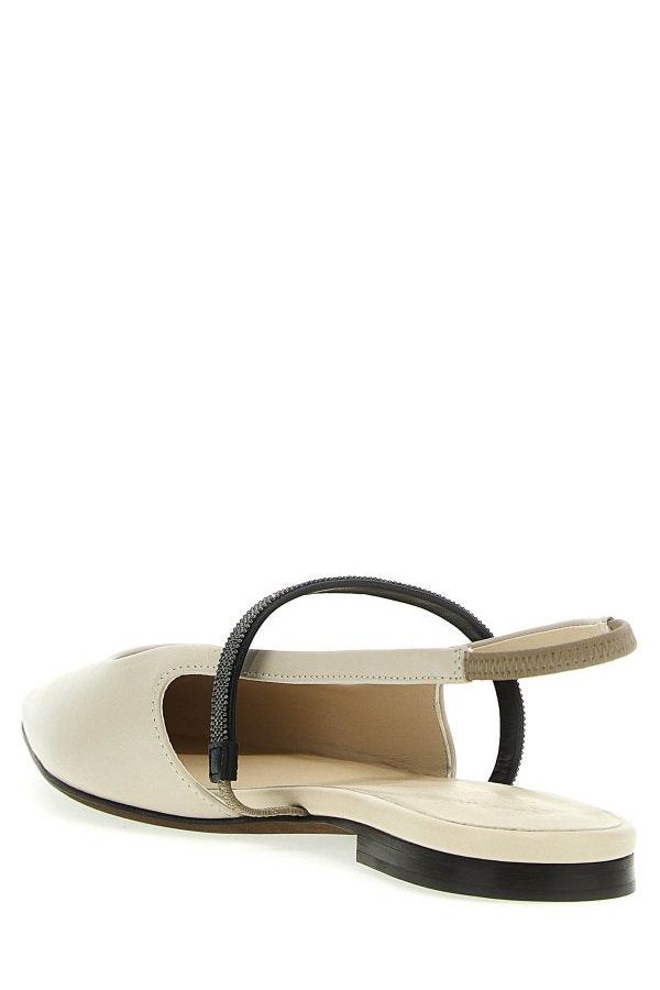 Women's Rugiada Leather Pointed Slingback Flats