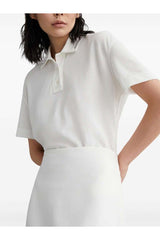 Brunello Cucinelli Women's Off White Straight Cotton Skirt