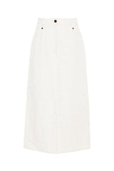 Women's Off White Linen Blend Skirt
