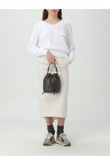 Women's Gesso Cotton Linen Midi Skirt