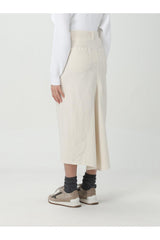 Women's Gesso Cotton Linen Midi Skirt