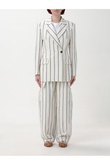 Women's Panama Striped Linen Cotton Blazer