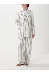 Women's Panama Striped Linen Cotton Blazer