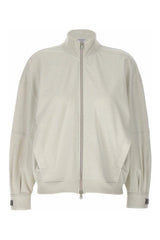 Women's Off White Zip Sweater