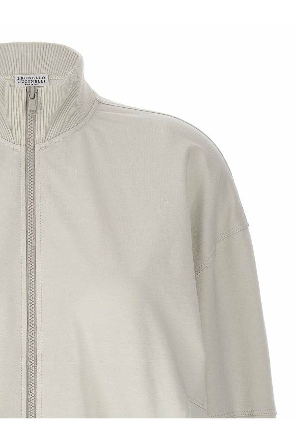 Women's Off White Zip Sweater