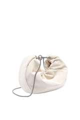 Women's Off White Leather Shoulder Bag