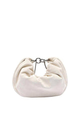 Women's Off White Leather Shoulder Bag