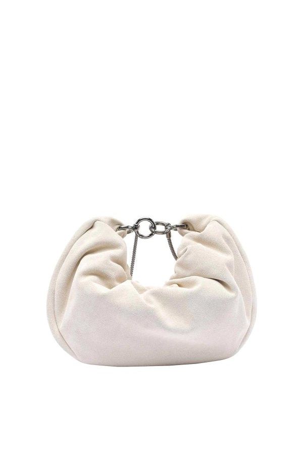 Women's Off White Leather Shoulder Bag