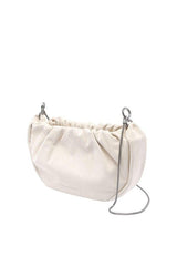 Women's Off White Leather Shoulder Bag