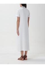 Women's White Polo Collar Dress