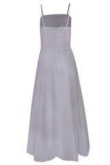 Women's White Striped Belted Dress