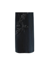 Brunello Cucinelli Women's Black Embroidered Straight Dress