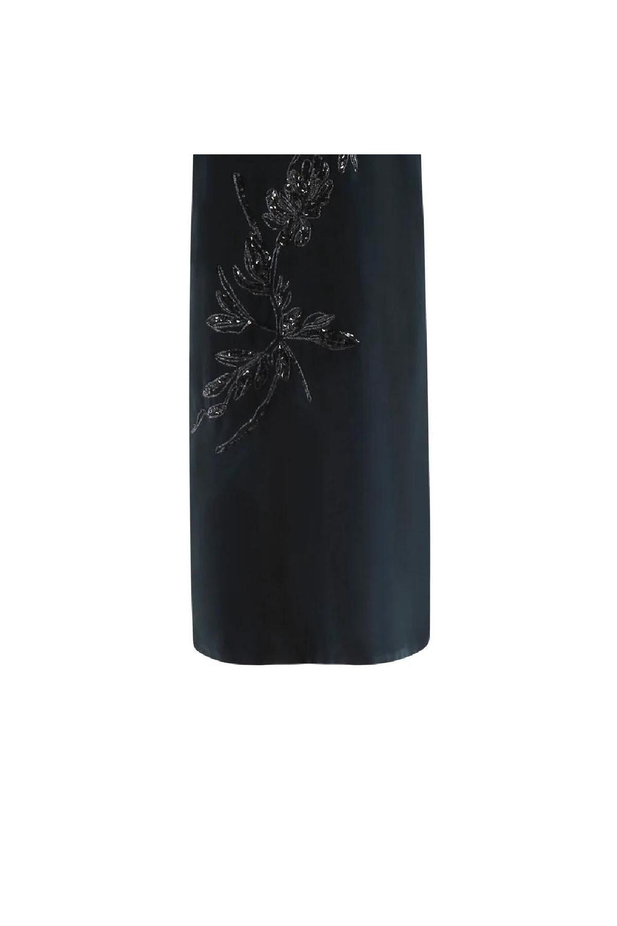 Brunello Cucinelli Women's Black Embroidered Straight Dress
