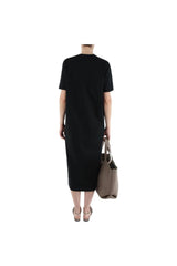Brunello Cucinelli Women's Black Embroidered Straight Dress