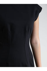 Brunello Cucinelli Women's Black Fitted Sleeveless Dress