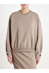 Women's Beige Relaxed Sweatshirt