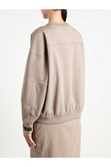 Women's Beige Relaxed Sweatshirt