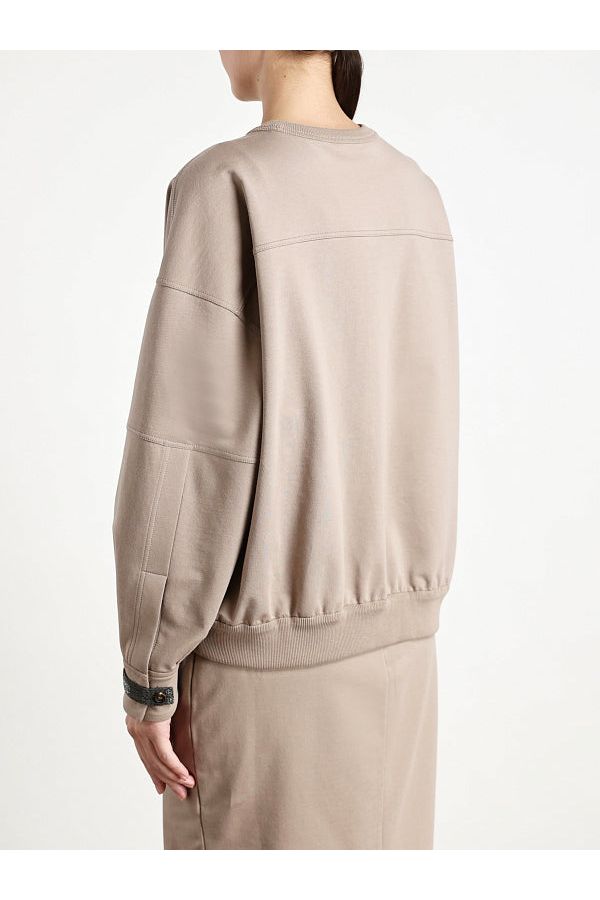 Women's Beige Relaxed Sweatshirt