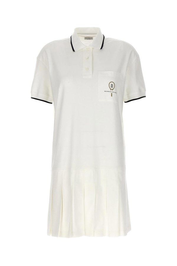 Brunello Cucinelli Women's White Cotton Polo Dress