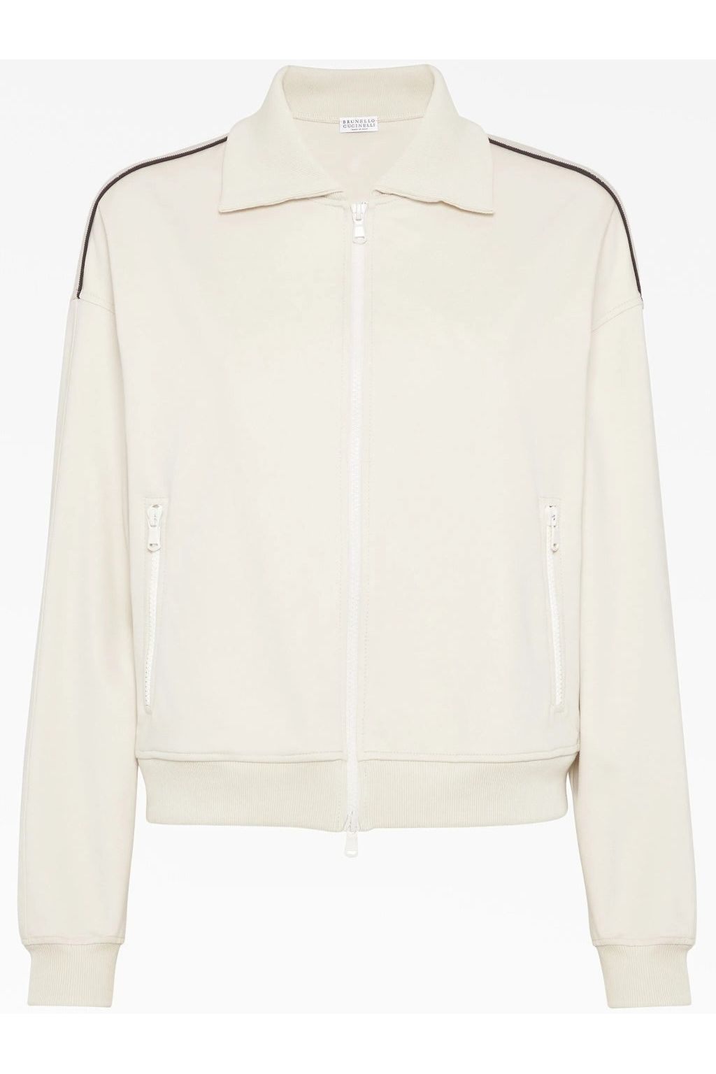 Brunello Cucinelli Women's Off White Zip Jacket