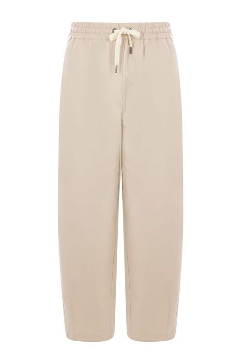 Brunello Cucinelli Women's Light Beige Relaxed Trousers