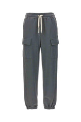 Women's Dark Grey Cotton Cargo Trousers