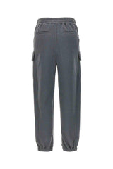 Women's Dark Grey Cotton Cargo Trousers