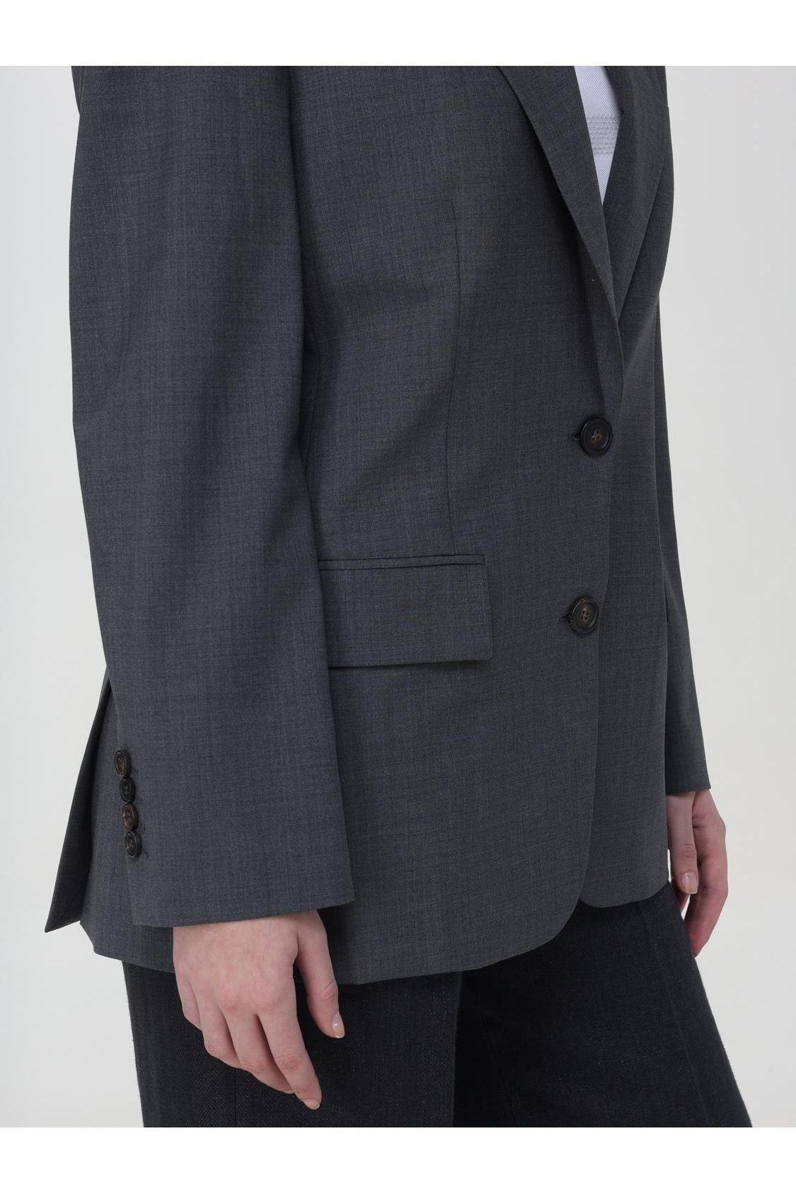 Women's Dark Grey Wool Blazer