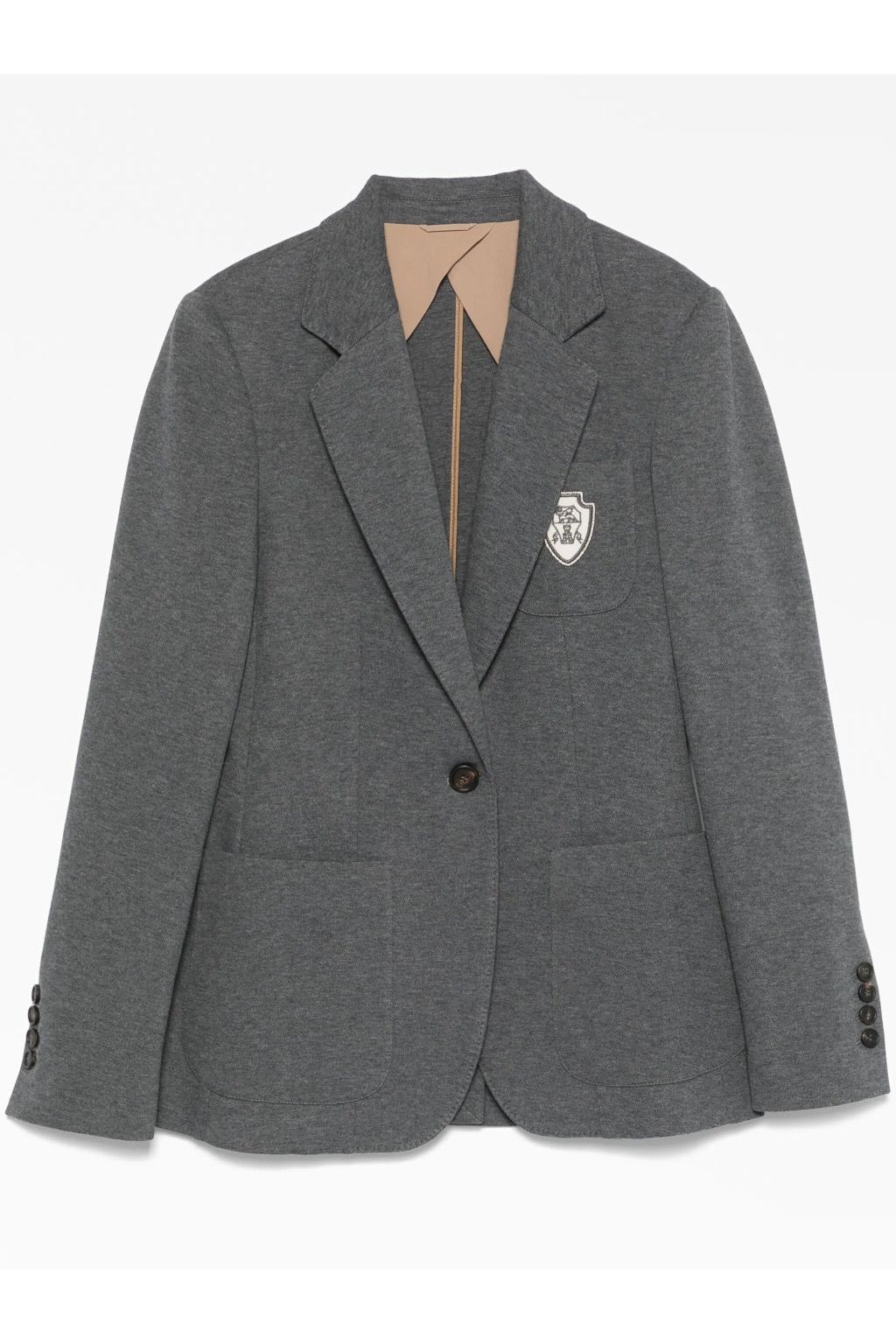 Women's Grey Tailored Cotton Jacket