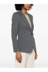 Women's Grey Tailored Cotton Jacket