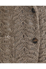 Brunello Cucinelli Women's Light Brown Linen Blazer