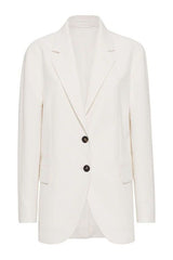 Women's Off White Linen Blend Blazer