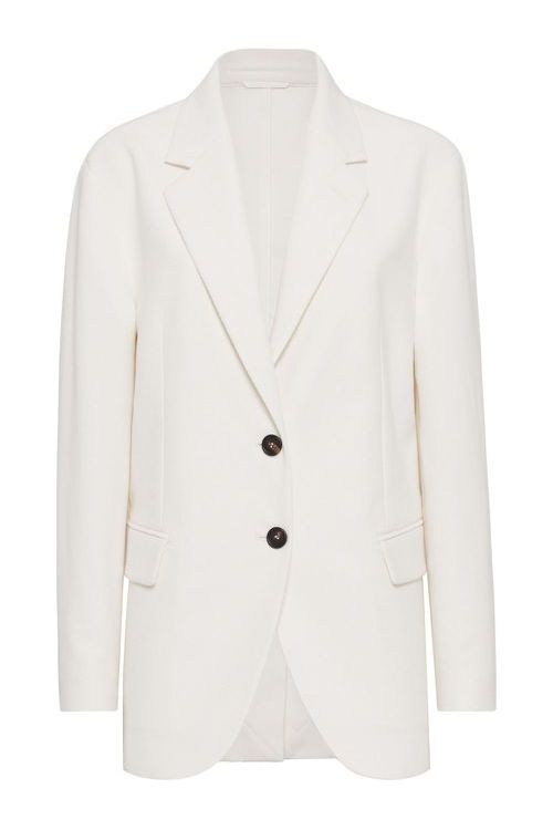 Women's Off White Linen Blend Blazer