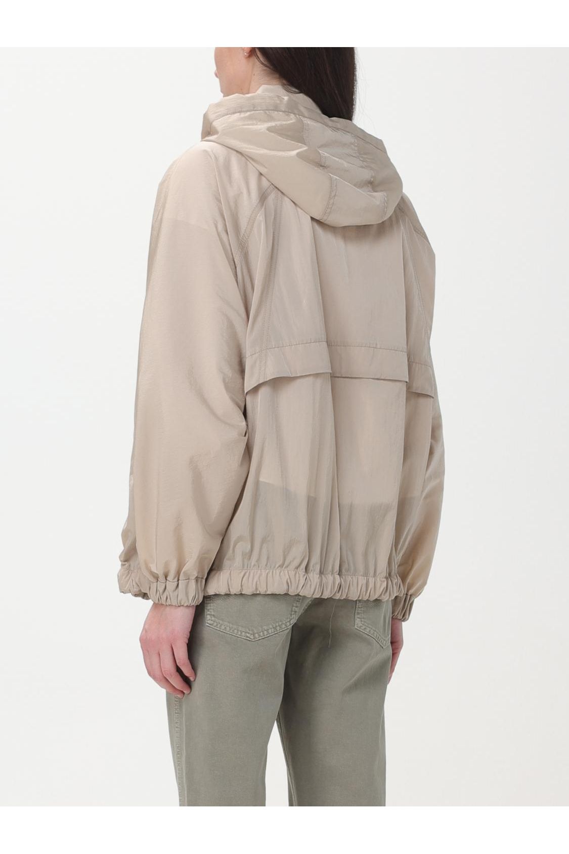 Brunello Cucinelli Women's Light Beige Hooded Jacket