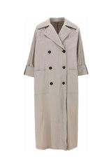 Women's Light Beige Oversized Coat
