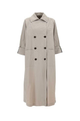 Women's Light Beige Oversized Coat