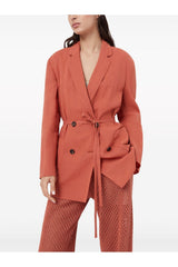 Brunello Cucinelli Women's Rust Relaxed Cotton Jacket