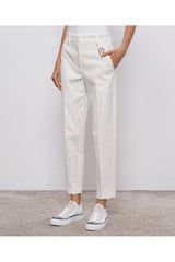 Women's Off White Slim Trousers