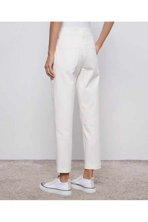 Women's Off White Slim Trousers