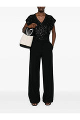 Women's Black Wide Leg Trousers