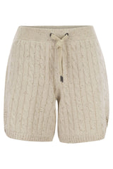 Women's Beige Cable Knit Trousers