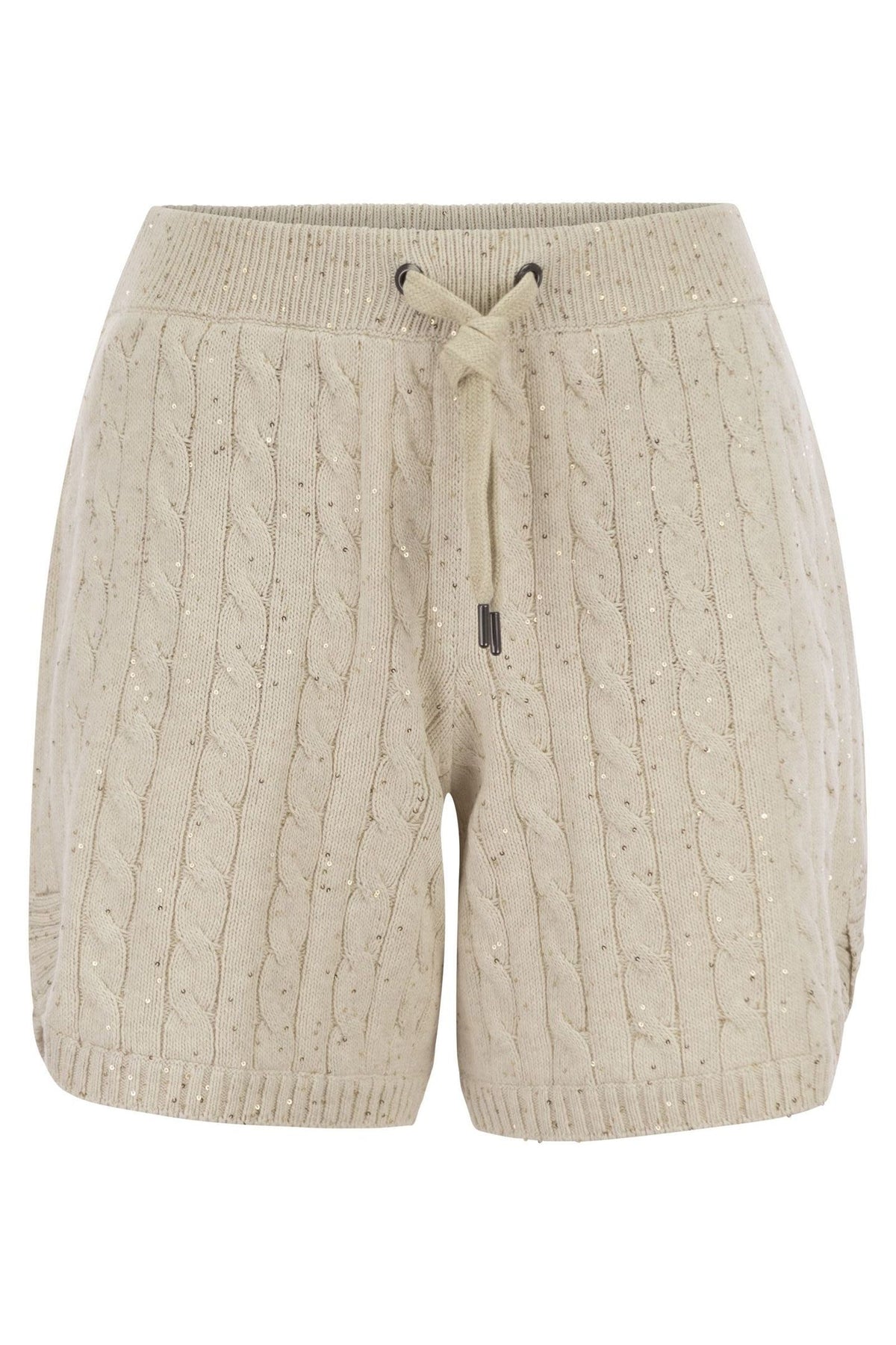 Women's Beige Cable Knit Trousers