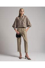 Women's Light Brown Relaxed Trousers