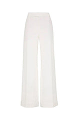 Women's Off White Wide Leg Trousers