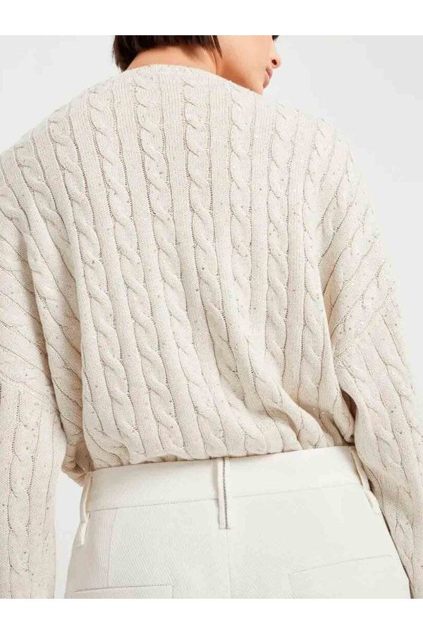 Women's Off White Wide Leg Trousers