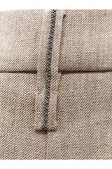 Women's Light Brown Linen Trousers