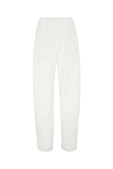 Brunello Cucinelli Women's Off White Linen Tapered Trousers