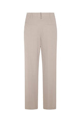 Women's Light Beige Straight Trousers