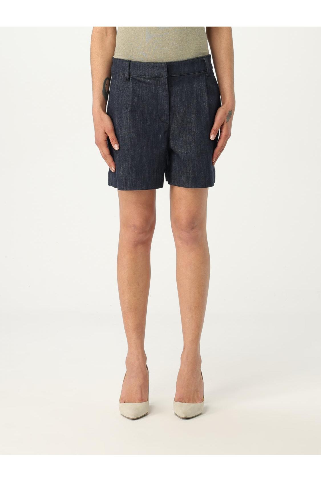 Women's Dark Blue Tailored Shorts